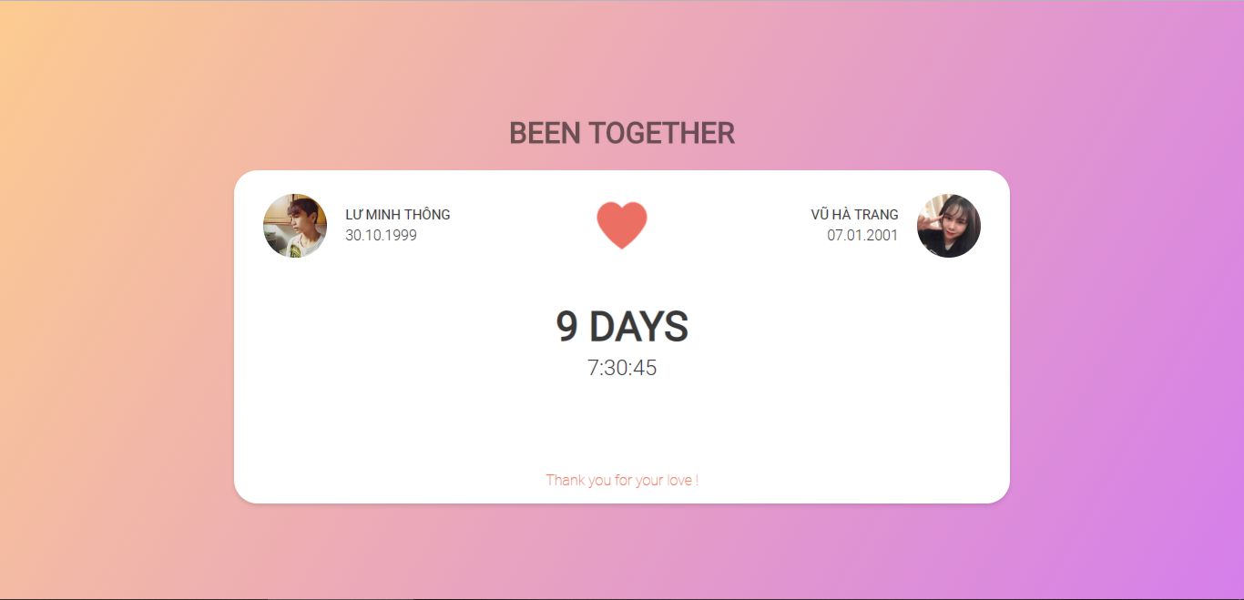 Hướng dẫn tự làm website đếm ngày yêu nhau 2019