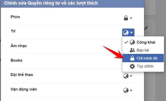 Chuyá»n tá»« CÃ´ng khai qua Chá» mÃ¬nh tÃ´i Äá» khÃ´ng cho báº¡n bÃ¨ tháº¥y mÃ¬nh Like